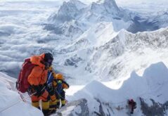 Descending Everest Summit
