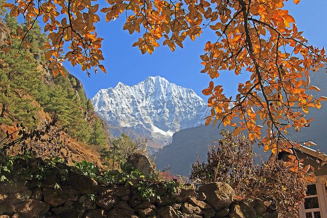 Climb mountain in Autumn